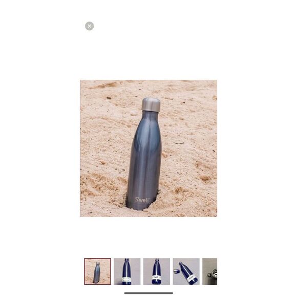 S’WELL Metal Water Bottle in Blue Suede, 17 oz - Picture 9 of 9